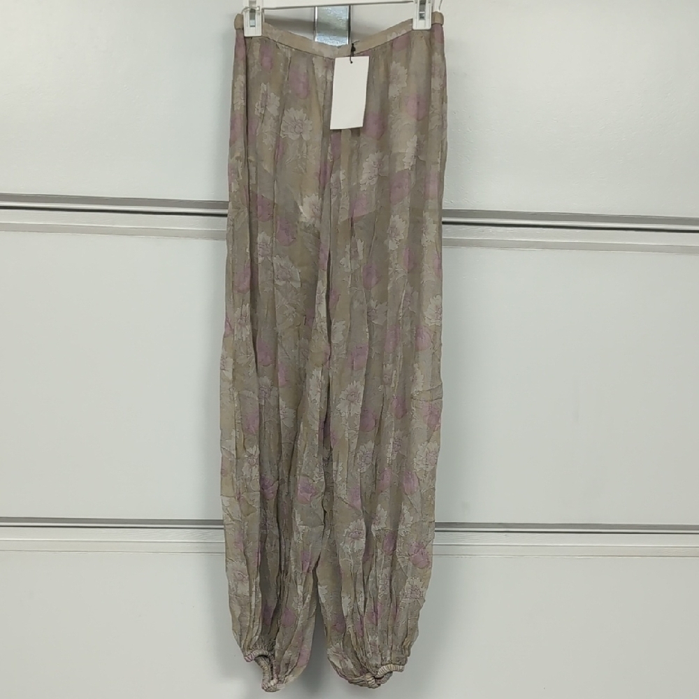 ZARA NWT $129 WOMAN SS25 ZW COLLECTION FLORAL BALLOON PANTS MULTICOLOR 3285/007 - Picture 12 of 16